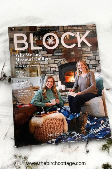 BLOCK magazine lying in the snow