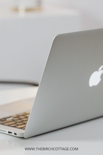 MacBook on a table