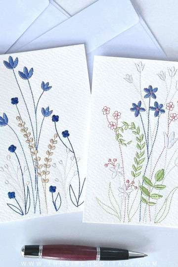 Learn How to Make Machine Embroidered Greeting Cards